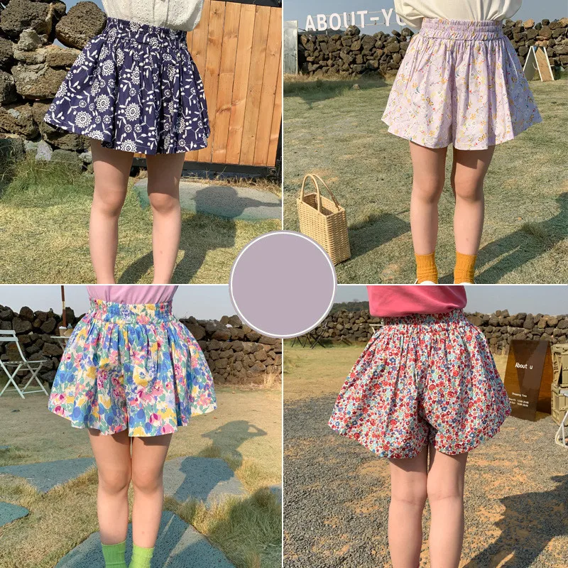 

Kids Shorts 2021 Summer New Toddler Girls Cute Shorts Fashion Floral Print Casual Short Pants For Girls 2-8 Y Children's Shorts