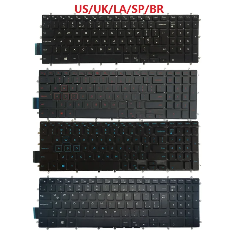 

US/UK/Spanish SP/Latin LA/Brazil BR laptop Keyboard for Dell Inspiron 15 5565 5567 5570 5590 5587 5575 5770 5775 7566