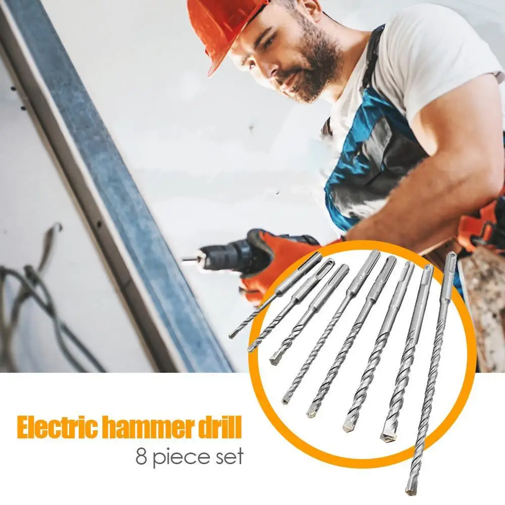 8 шт. 5 мм 12 электрический молоток Sds Plus с круглым хвостовиком сверла для кирпичной