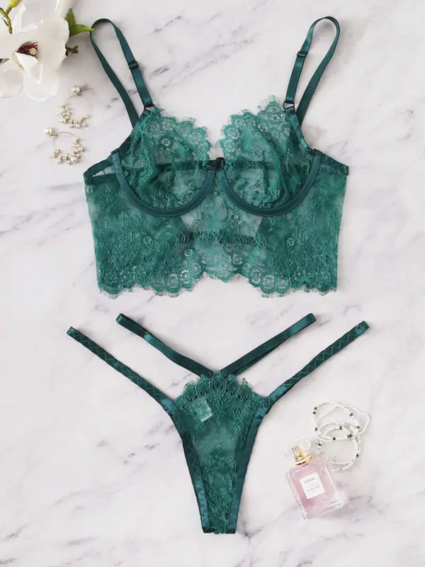 Для женщин сексуальное женское белье цветочные кружева выдолбленные слинг