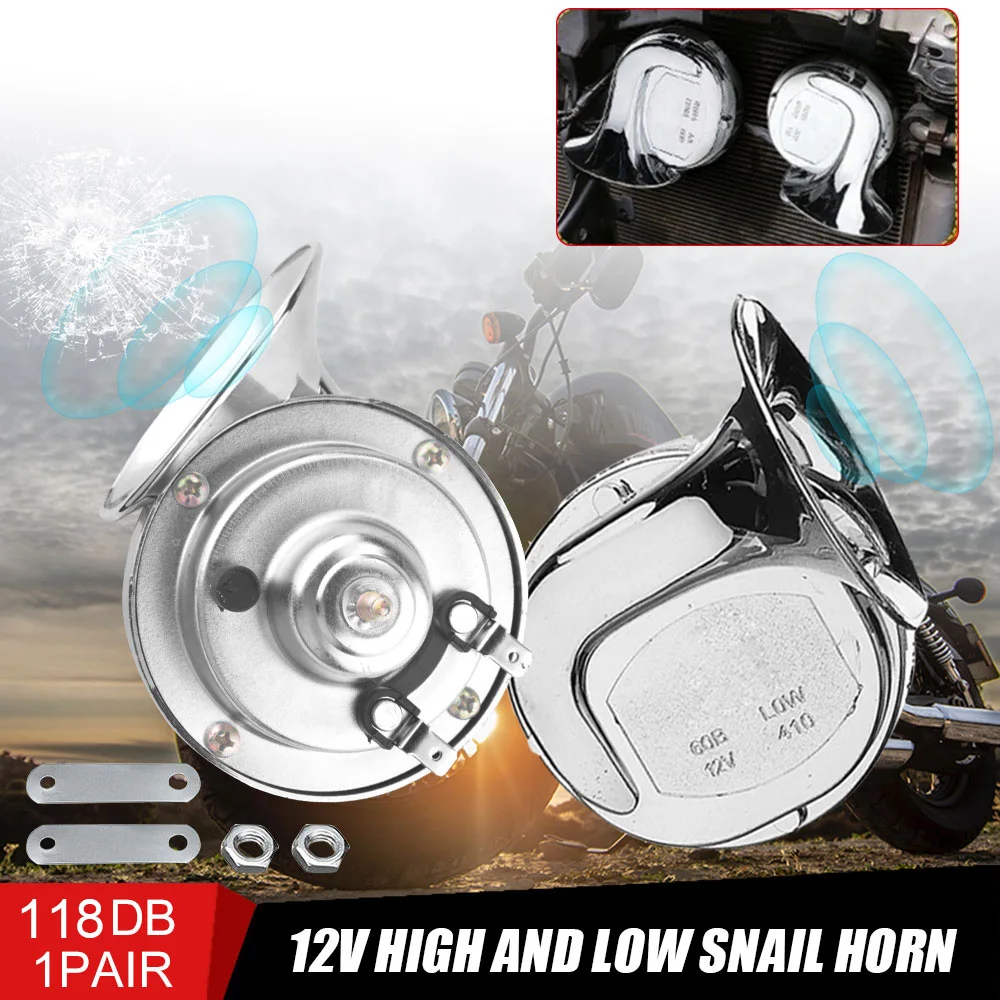 Пара 118DB хромированный мотоцикл громкий двухцветный Электрический улитка