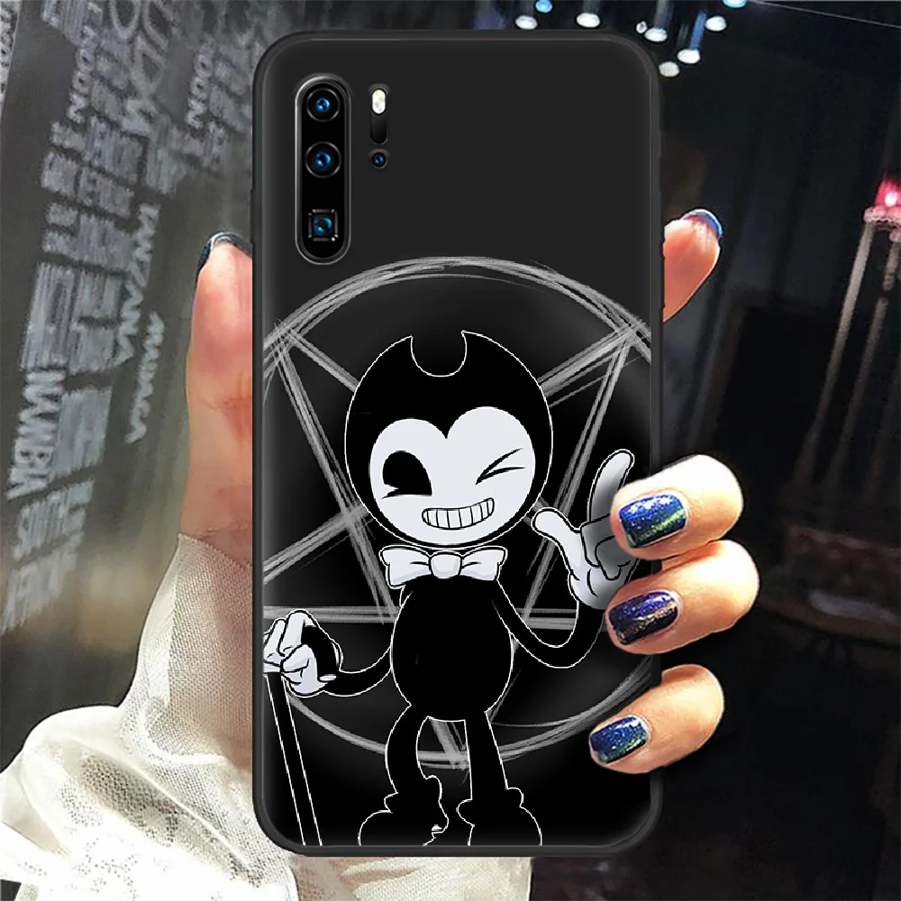 

Bendy and game Ink Machine Phone Case Cover Hull For Huawei P8 P9 P10 P20 P30 P40 Lite Pro Plus smart Z 2019 black coque