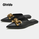 Женские босоножки на плоской подошве Za, черные, зеленые, повседневные, удобные, элегантные, в Корейском стиле, на осень