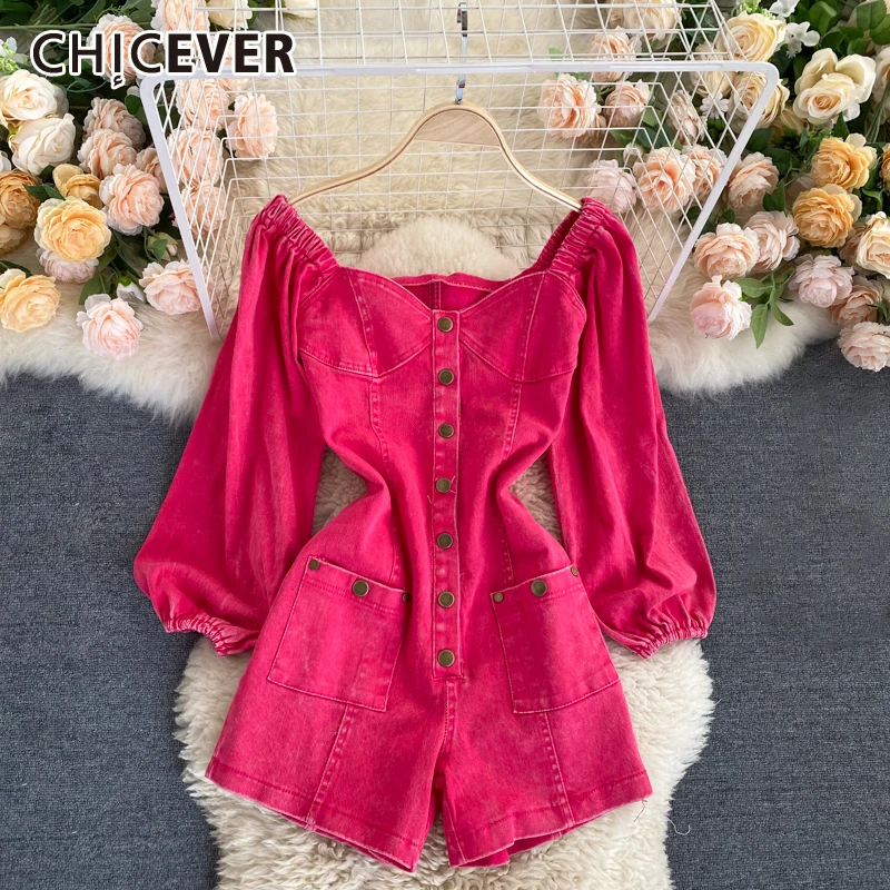 

Комбинезон Женский Повседневный с квадратным вырезом и длинным рукавом, со сборкой на талии, на осень, 2021