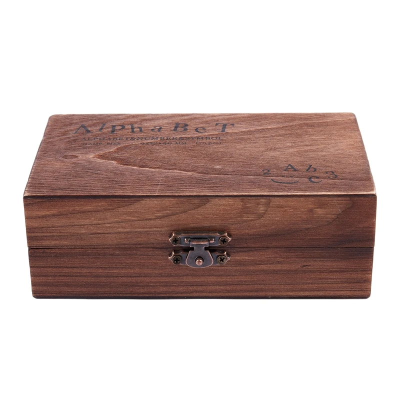 Резиновый штамп алфавит резиновый символ цифры деревянный ящик набор стиль
