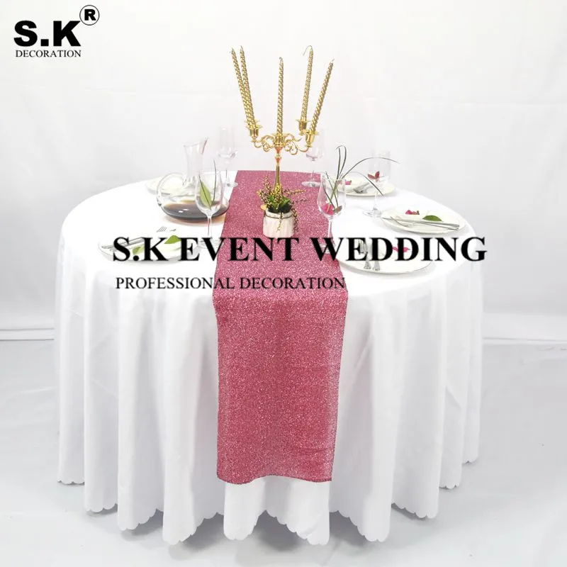 Красивая блестящая скатерть с блестками для свадебного банкета украшения