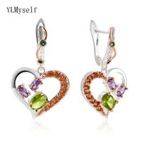 high fashion heart dangle earrings colorful jewellery sweet jewelry beautiful cute party gift brincos feminino