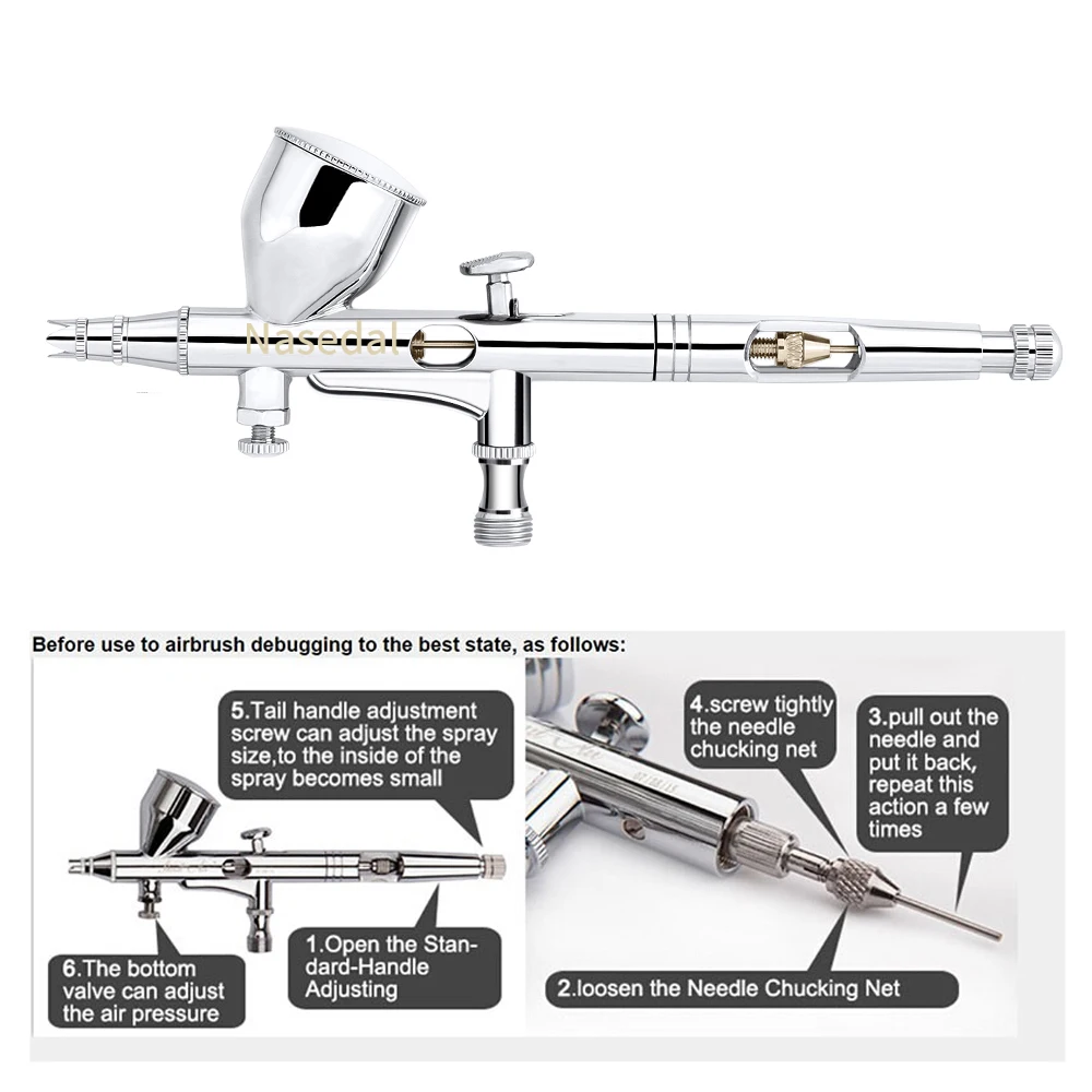 Гравитационный Аэрограф Двойного действия Воздушная щетка распылитель краски