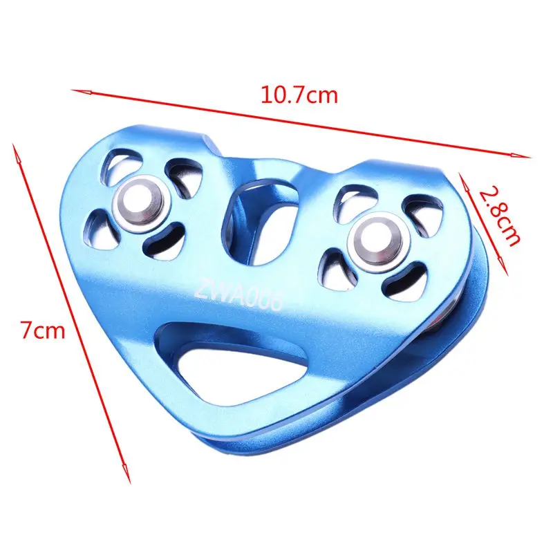 Скалолазание в форме сердца двойной шкив стальной трос 13 мм устройство для