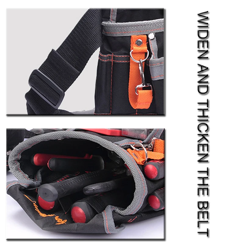 

1PC Waist Bag Tool Bag For Electrician Contractor Multi-size Magnetic Storage Bags Handware Tool Storage Bags^