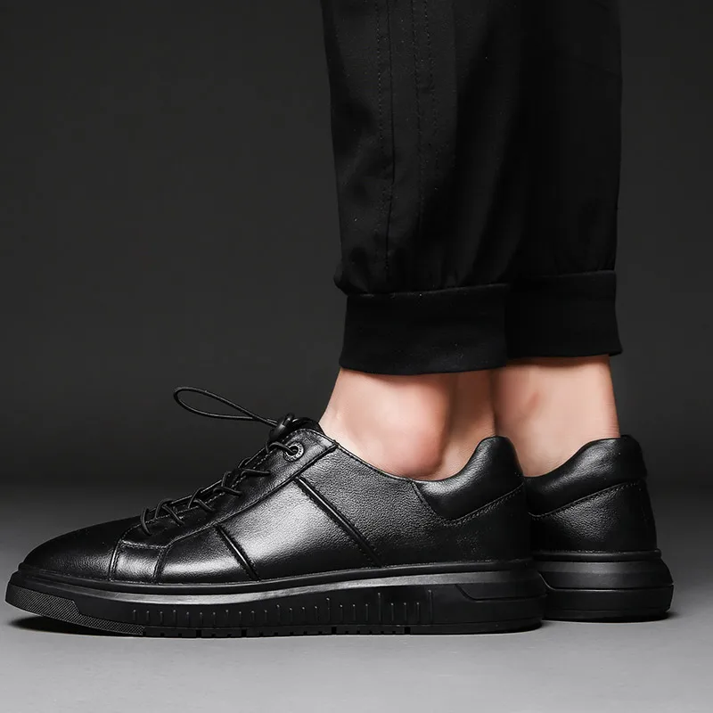 Туфли мужские из натуральной кожи повседневные на шнуровке классические удобная