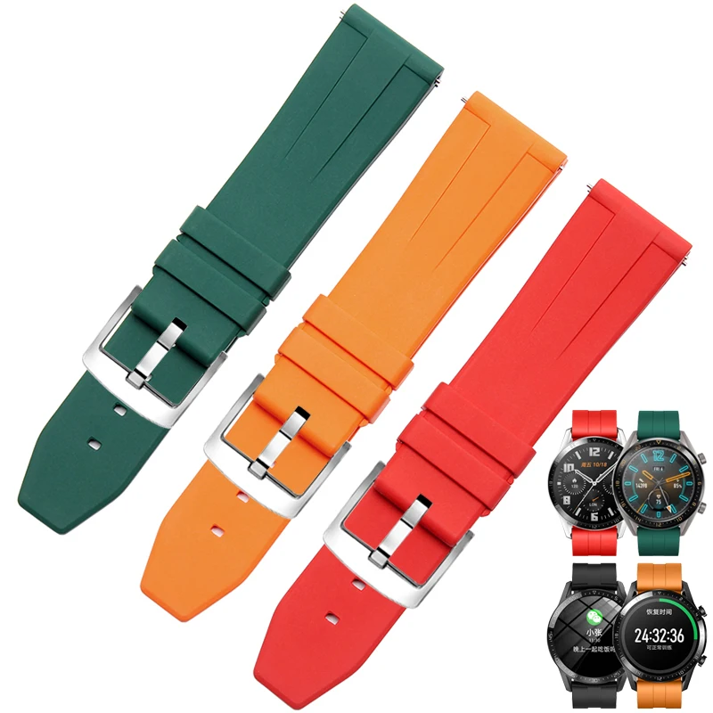 Fluororubber Watchband 18mm 19mm 20mm 21mm 22mm 24mm Watch strap for omega...