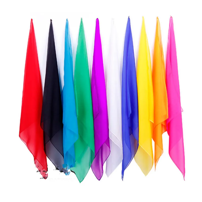 

5Pcs 60*60cm Colorful Silk Scarf Magic Tricks Close Up Stage Change Color Silk Scarf By Mr. Magic Streets Props Tools Wholesale
