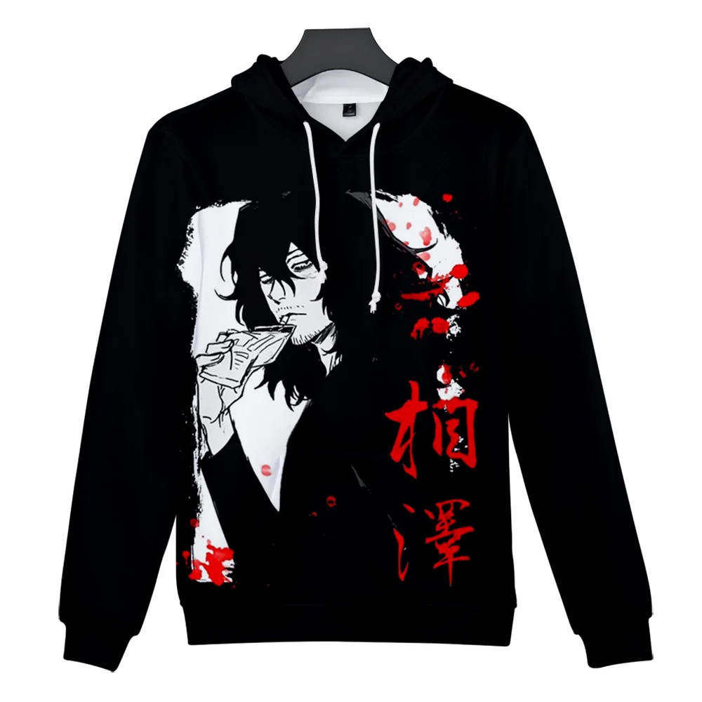 

Boy Girls Children Anime Sweatshirts My Hero Academia Hoodies Aizawa Shouta 3D Print Hoody Tracksuit For Men Women Anime Clothes