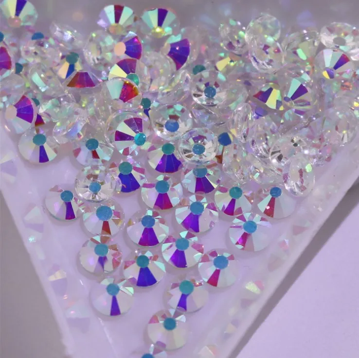 

1440pcs/bag Super Shinny Rhinestones Crystal Clear Non HotFix FlatBack Glass Nail Art Rhinestones