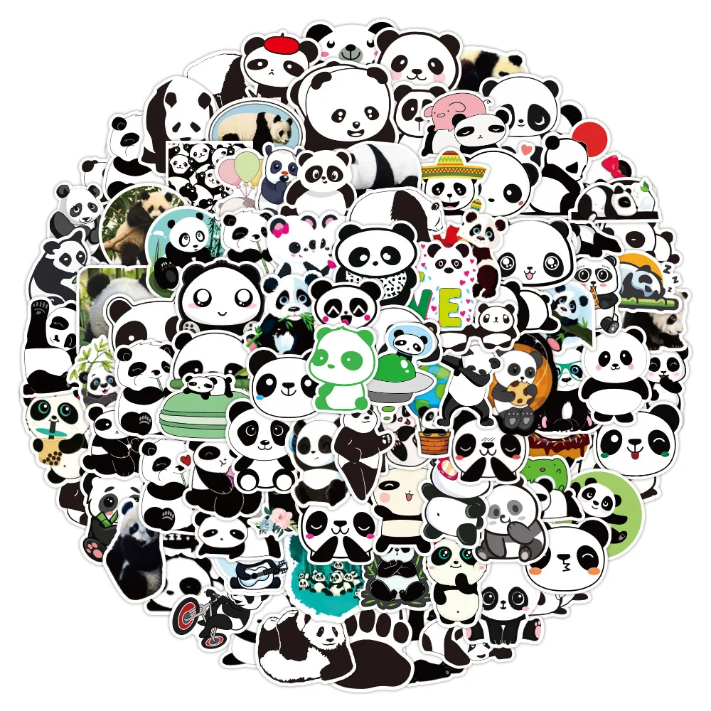 

10/50/100Pcs Panda Stickers Classic Graffiti for Suitcase Cool Laptop Skateboard Cartoon Toy Luggage Cute Animal Panda Decals
