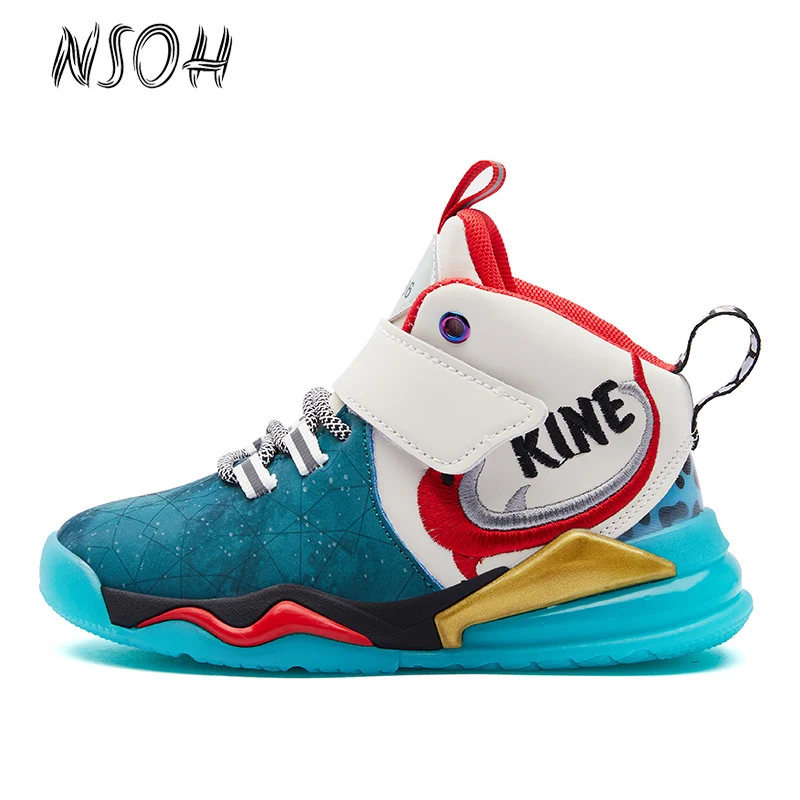 NSOH zapatillas ni&ntilde;o de invierno para Tenis gruesos， zapatos de baloncesto ligeros e impermeables, informales a la moda Tenis gruesos-0