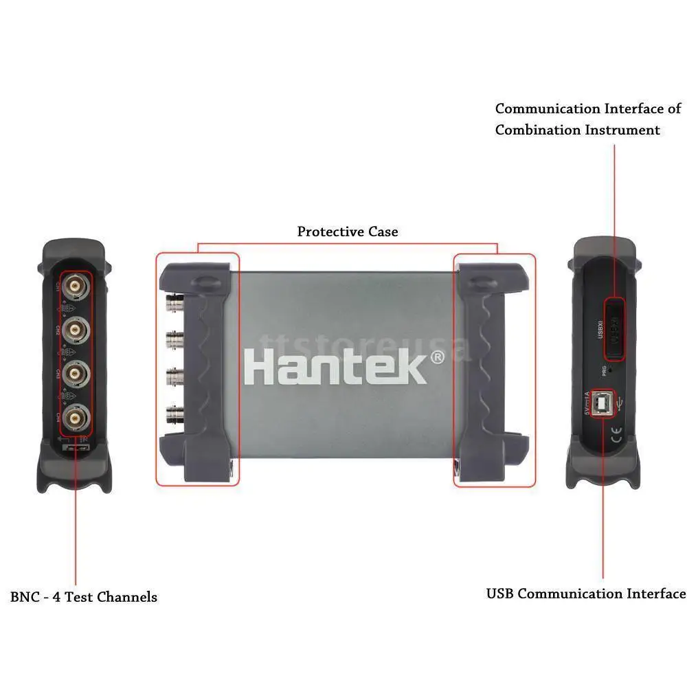 Цифровой USB-осциллограф Hantek 6254BE 4-канальный 250 МГц | Инструменты