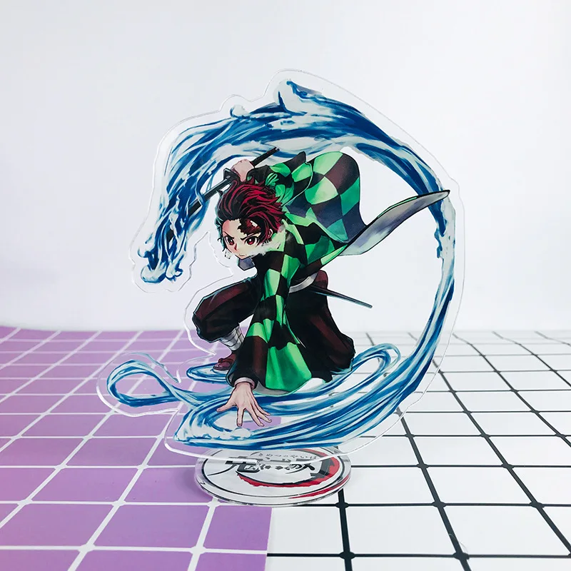 

Экшн-фигурки Agatsuma Zenitsu Demon Slayer Kimetsu No Yaiba аниме акриловая модель на подставке Decation аниме для любителей подарков на день рождения