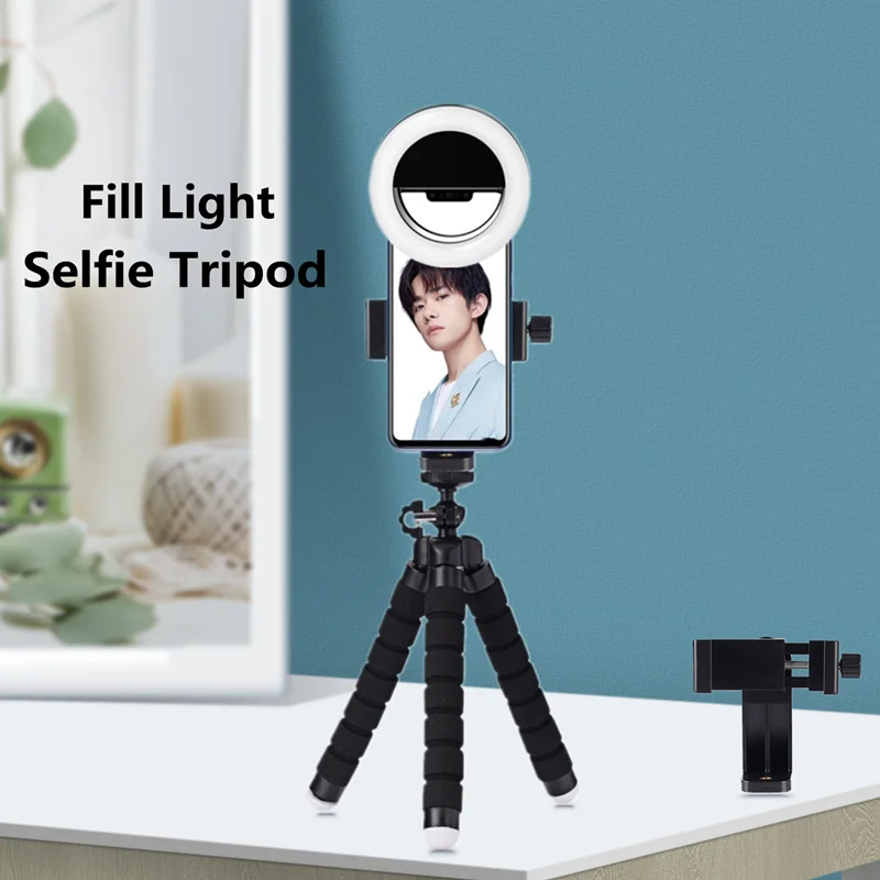 

New Selfie Ring Light Photography Led Lamp With Mobile Holder Support Tripod Stand Ringlight For Live Video Streaming
