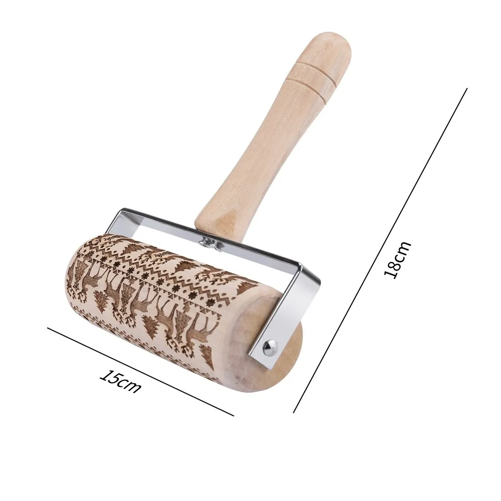 Скалка для выдавливания теста в рождественском стиле инструмент помадки печенья