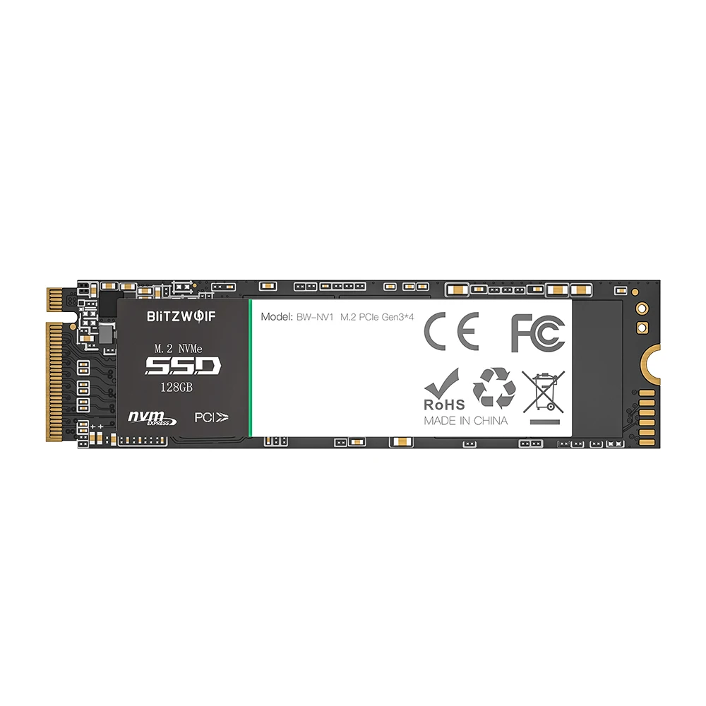 Внутренний жесткий диск BlitzWolf PCIe Gen3 * 4 NVMe1.3 SSD 128 ГБ 256 512 ГБ|Внутренние