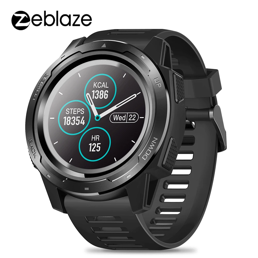 Мужские умные часы Zeblaze VIBE 5 IP67 водонепроницаемые с цветным экраном и
