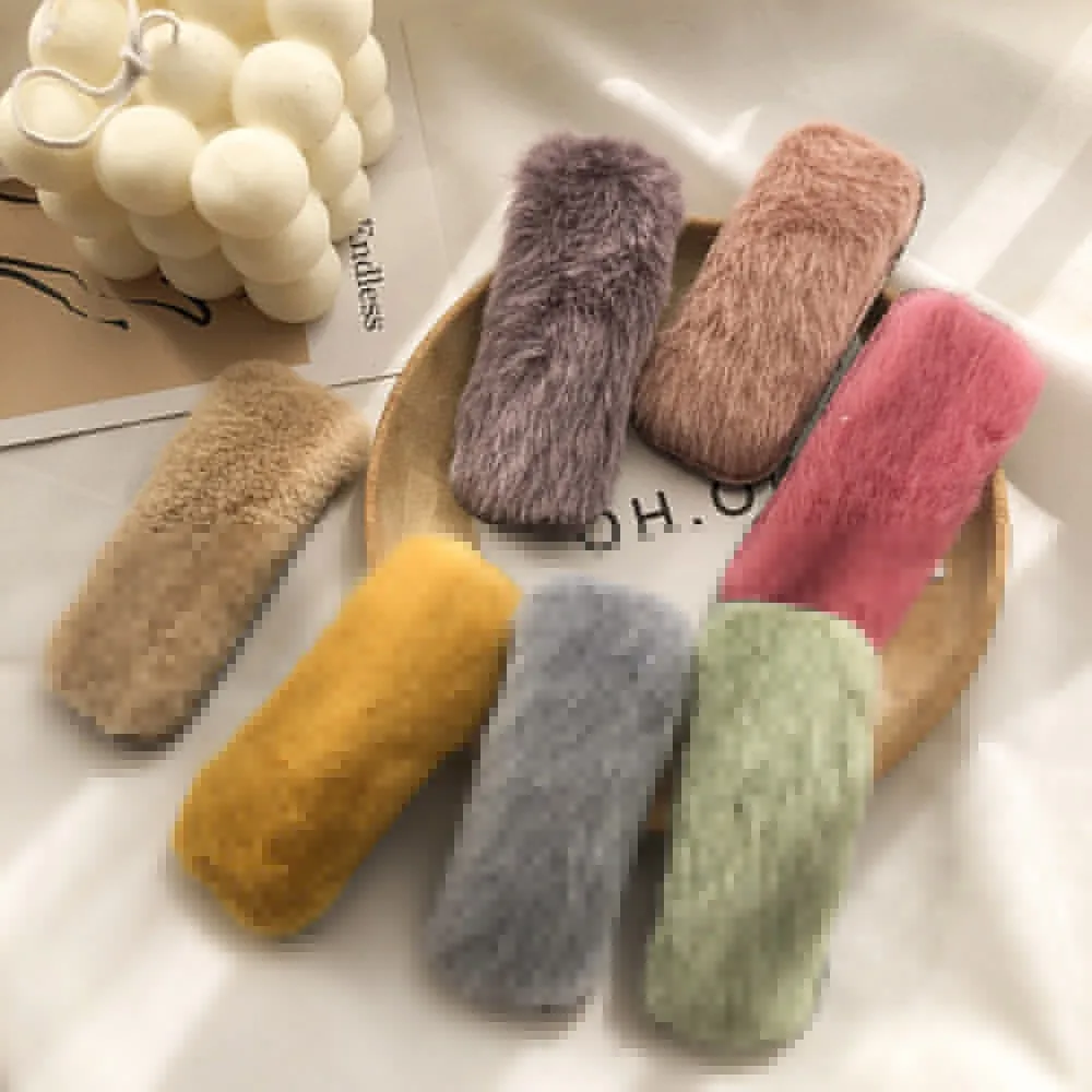 

Women Plush Clip Headdress Hairpin Clip Korea Hair Clip BB Clip Mink Edging Clip Claw Clip For Women Tough Blue Black Plastic