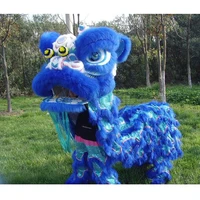 Ohlees Lion Dance Costume Northern Style FRP Mascot Head Long Fur Event Ceremony Celebration Party Outfit Fancy Dress