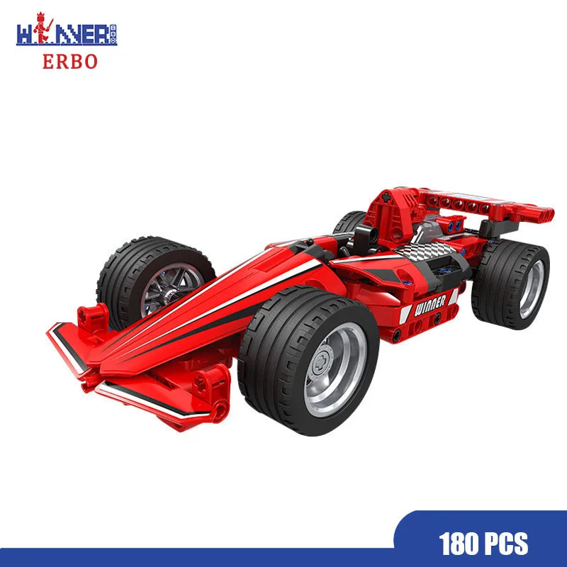 ERBO 180 шт. 1:8 технические блоки Формула 1 F1 Модель гоночного автомобиля