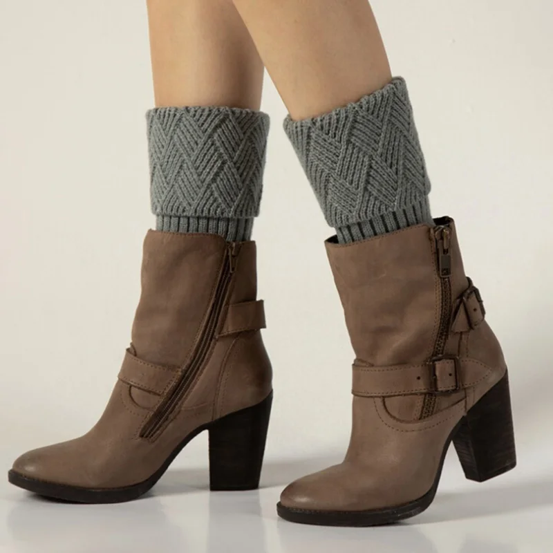 1 Pair Fashion Women Buttons Leg Warmers Autumn Winter Short Hollow Boot Cuff Piernas Knitting Boot Socks Gaiters