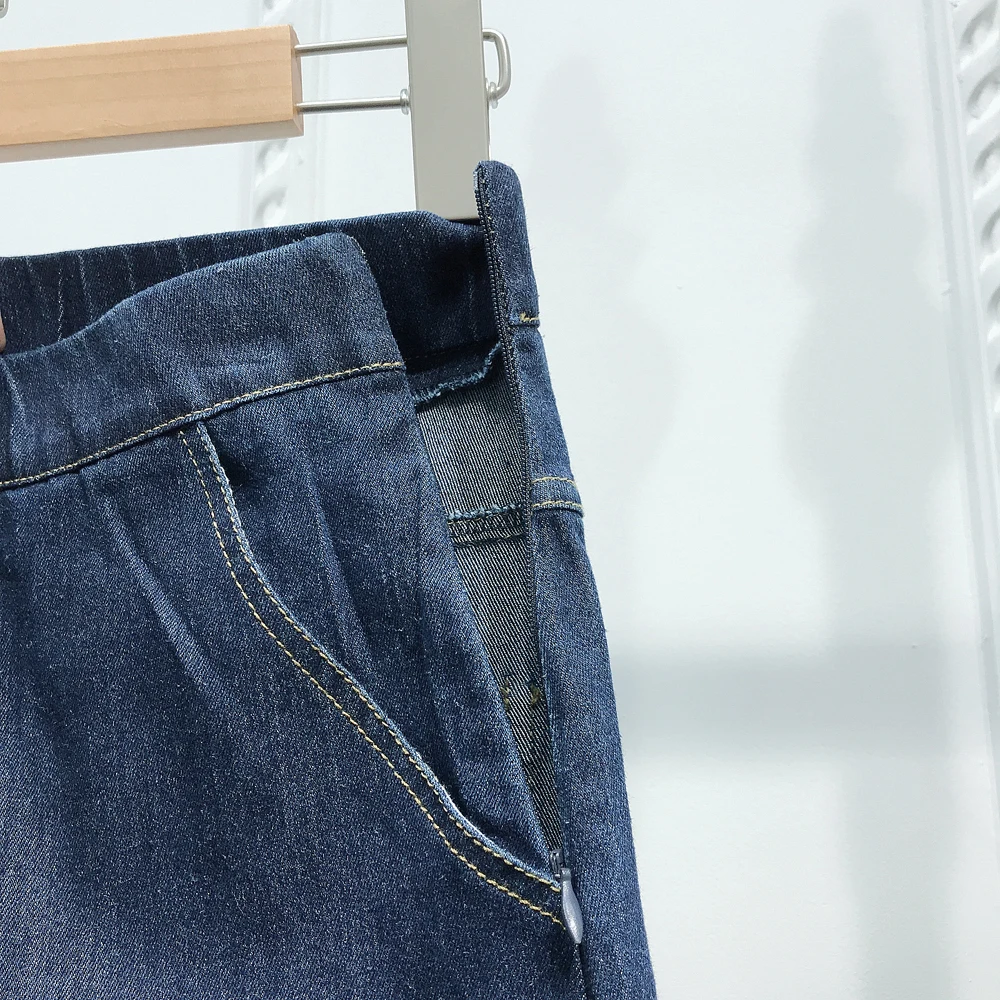 

Muslim Women Denim Skirt Buttons Bodycon Stretch Pencil Skirts High Waist Pockets Jeans Skirts Islamic Bottoming Casual Cocktail