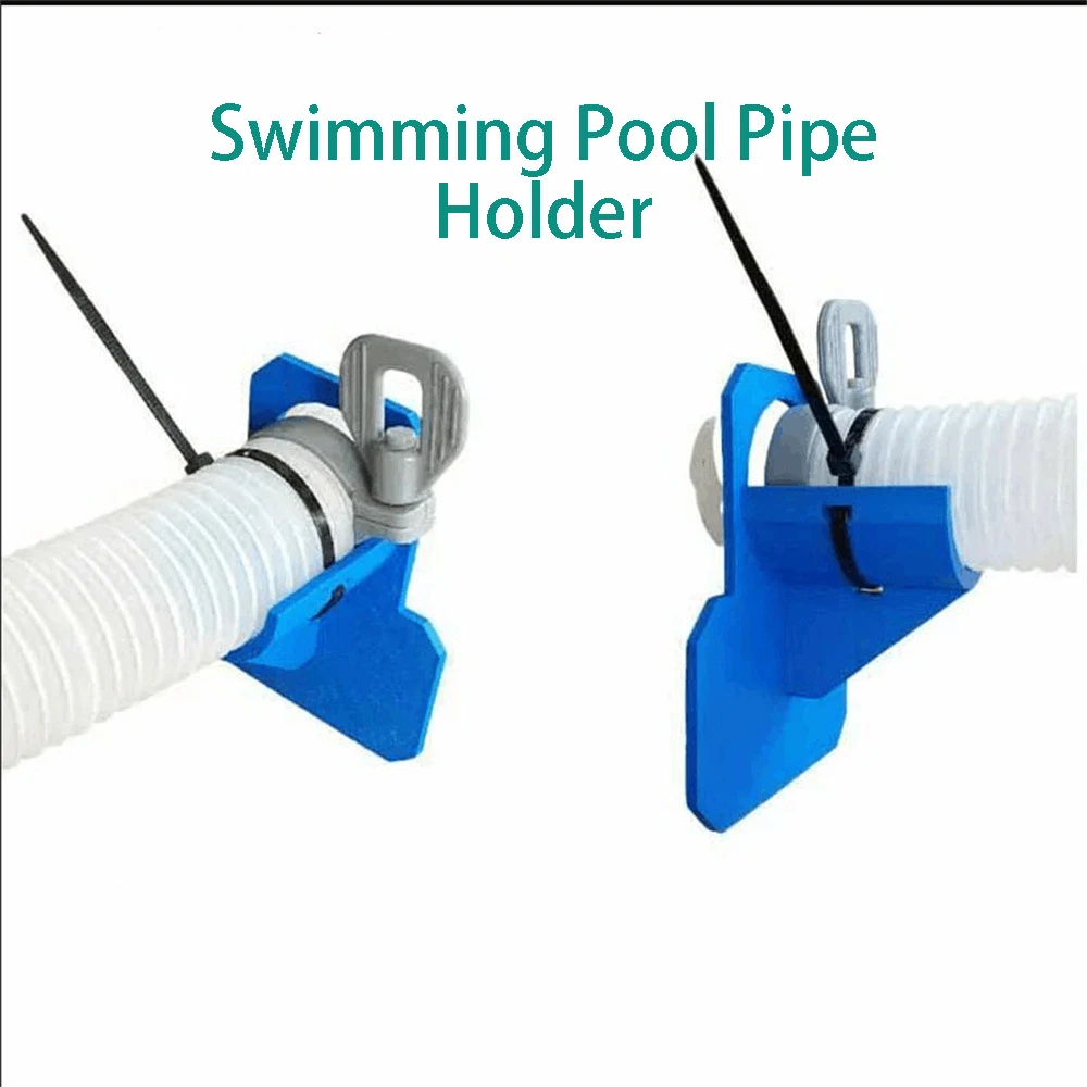 

1PC Swimming Pool Pipe Holder Mount Supports Pipes 30-38mm Fits Intex Bestway Above Ground 32mm 38mm Hose Outlet with Cable Tie