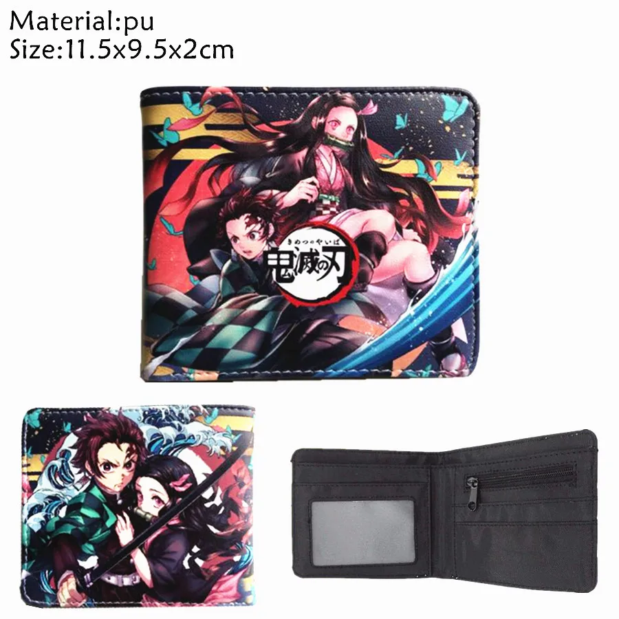 Аниме демон Slayer Kimetsu no Yaiba кошелек из искусственной кожи короткий двойной