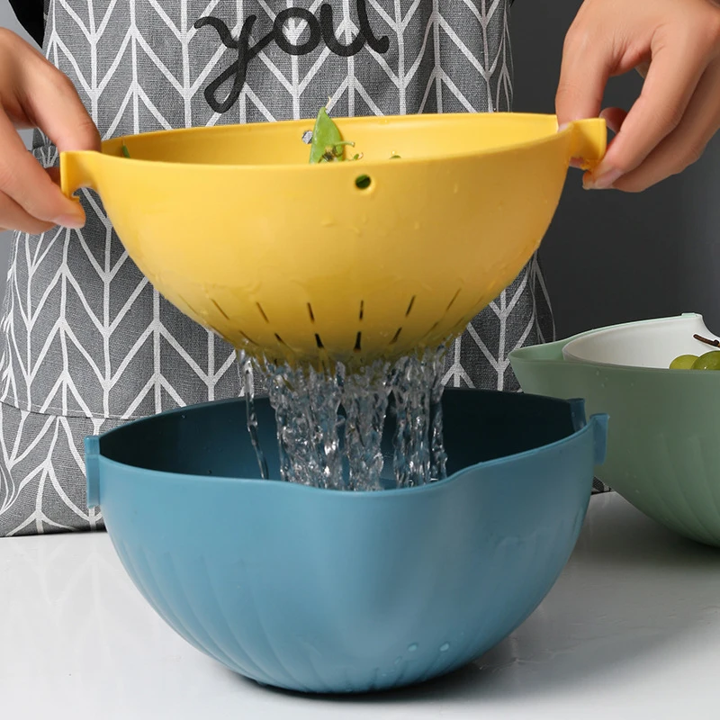 

Practical multifunctional double drain basket kitchen fruit and washing tank Suitable for all occasions Practical furniture