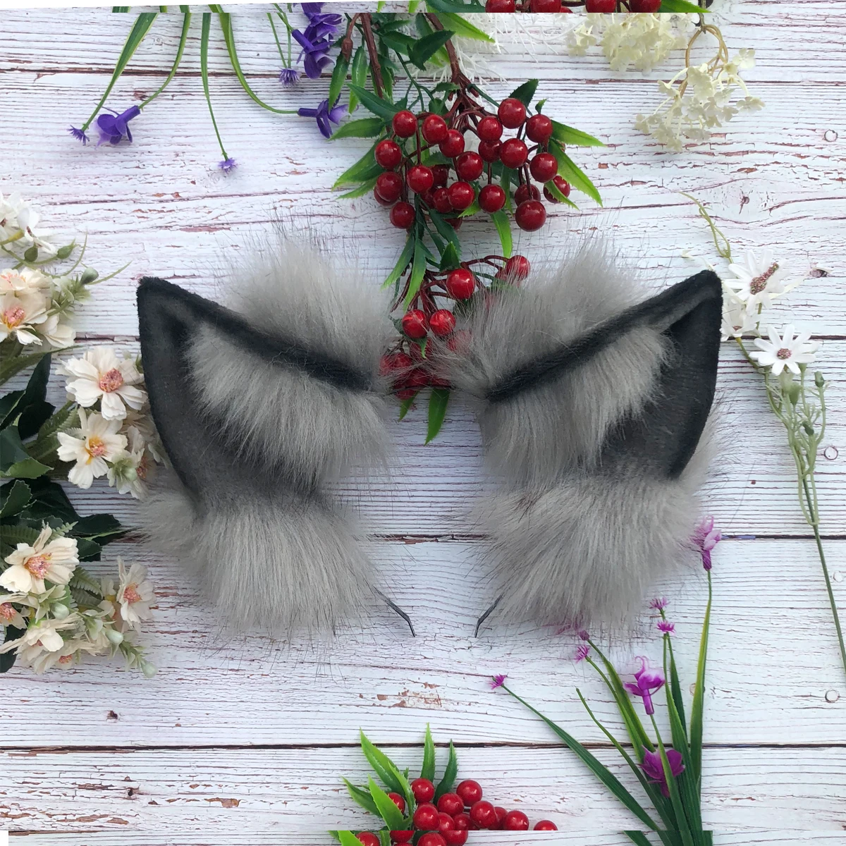 Обруч для волос волчьи волки с ушками |