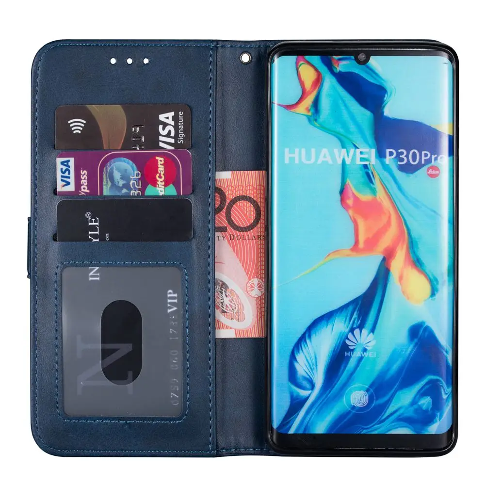 Для huawei P30 P20 mate 20 10 Pro Lite чехол из телячьей кожи задняя крышка 3 слота для карт