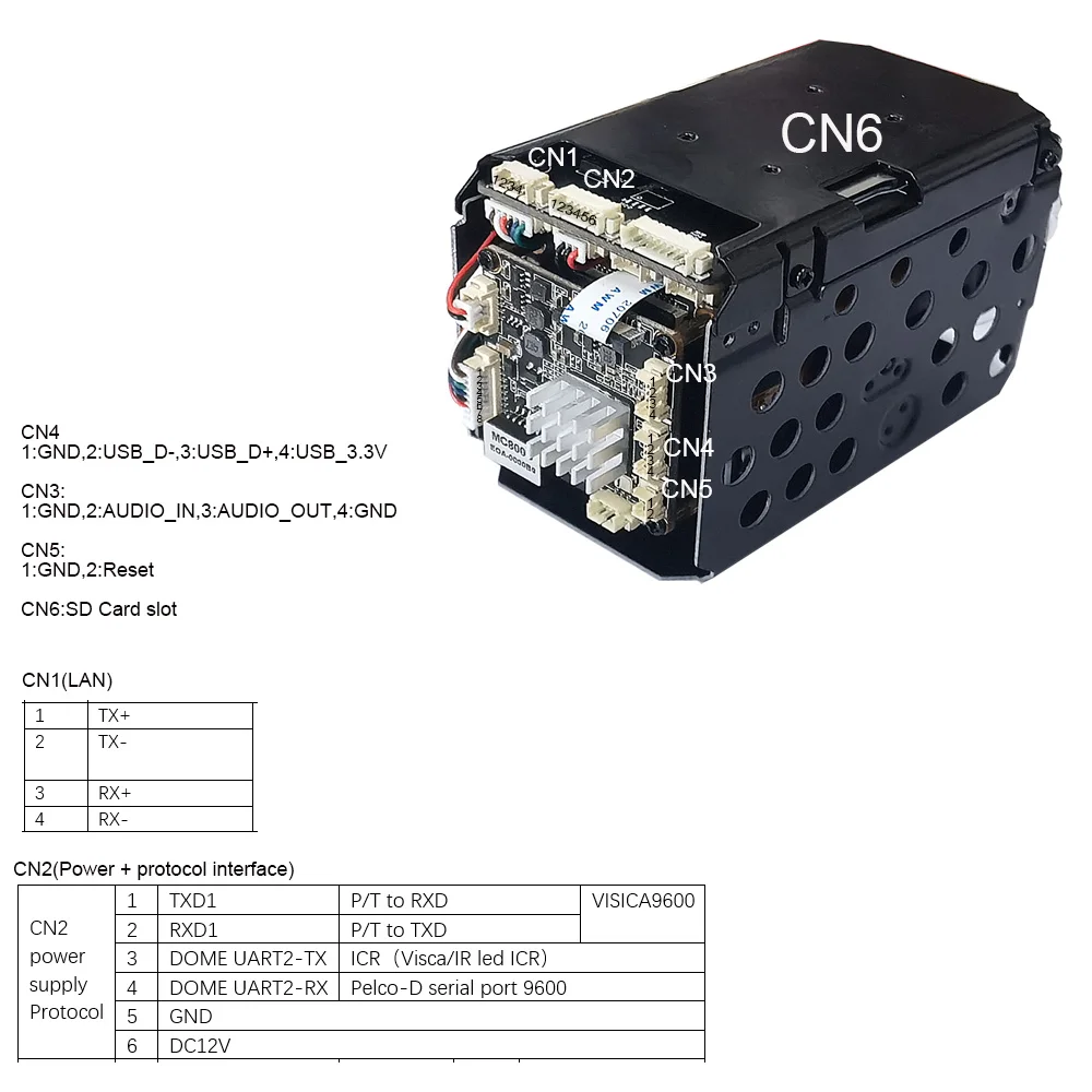 IP-камера с оптическим зумом 4K 8 Мп 30 кадров/с 360-кратное увеличение 2 60 протокол