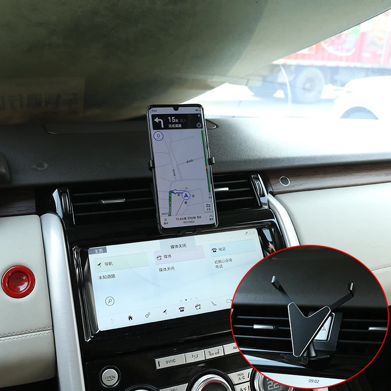 interior air vent mobile phone holder navigation bracket for land rover discovery 5 lr5 range rover sport 2017 20 car accessory free global shipping