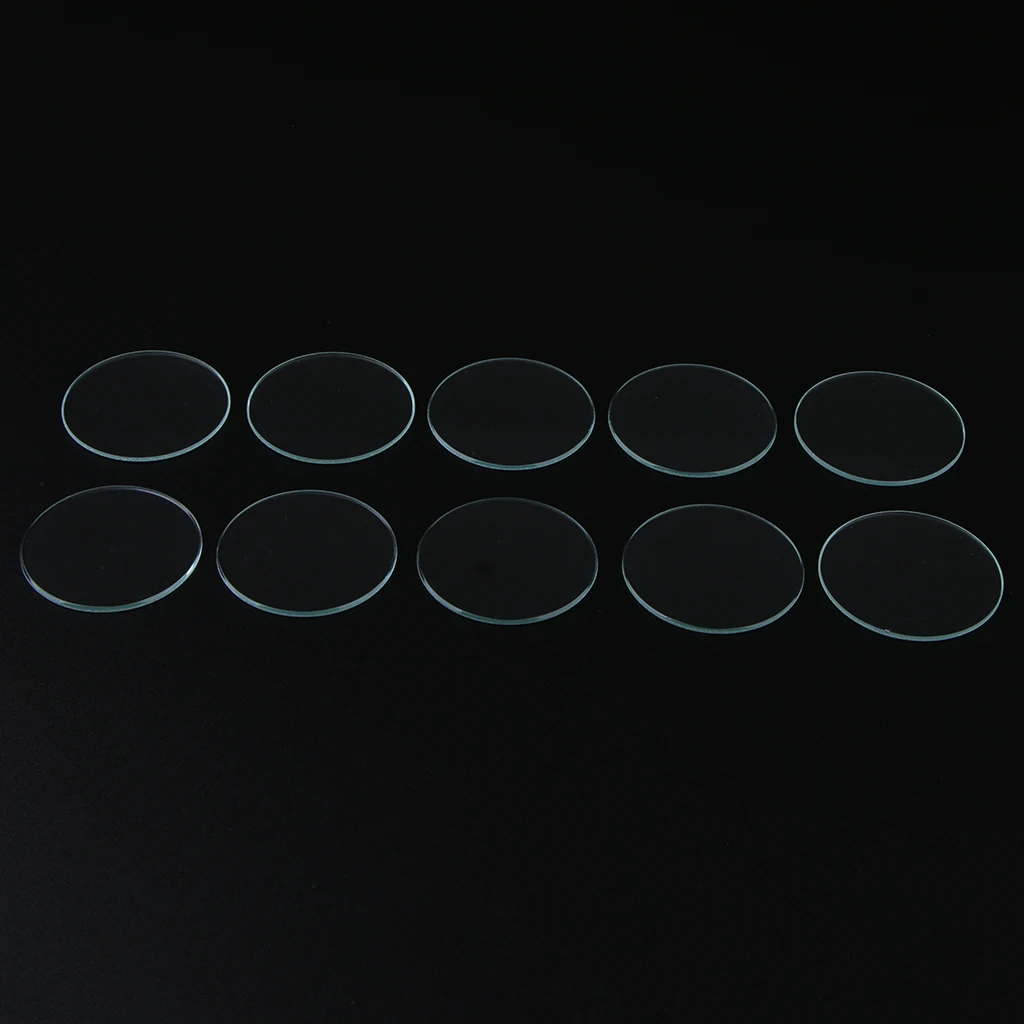 10pcs Round Flat Watch Crystal Lens Glass Replacement For Watchmaker Repair | Наручные часы