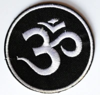 1x aum om infinity hindu hinduism yoga trance applique iron on patch size is about 5 7 cm