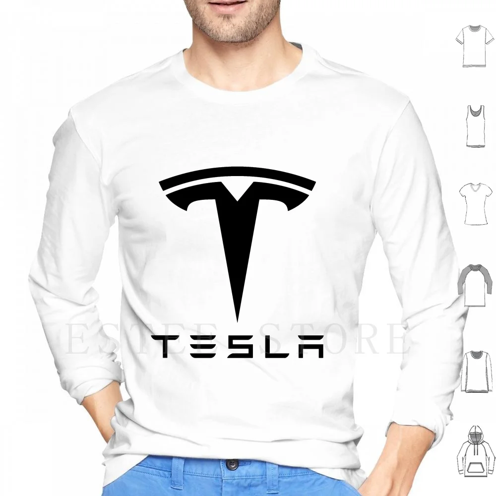 

Дизайн толстовки с капюшоном «Tesla» с длинным рукавом Tesla