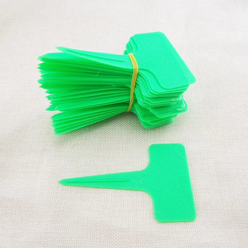 

Plastic PVC Plant T Tags 10cm Labels For Flower Pots Markers Sign Tags Herbs Plant Garden Tools Supplies