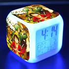Слитный мультяшный цифровой будильник, электронный будильник со светодиодной подсветильник кой