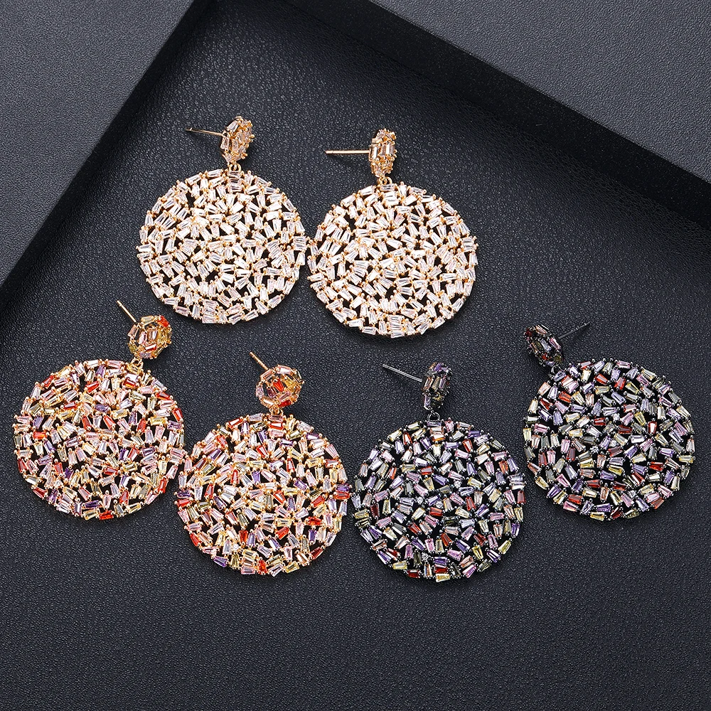 JANKELLY круглая форма полная микро Цирконий женское свадебное платье повседневные