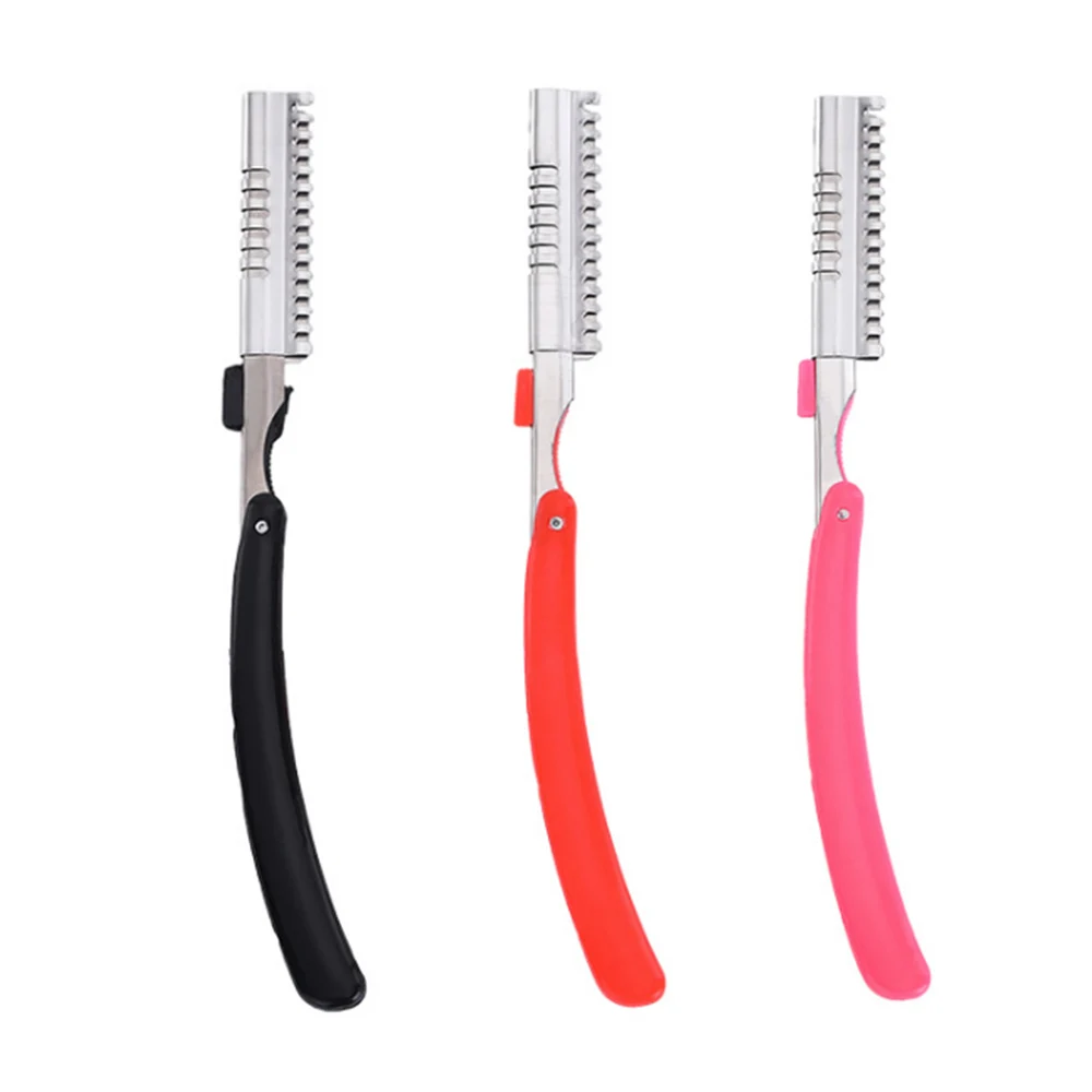 1 шт. бритва для бороды прямые складные бритвы бровей инструмент бритья случайный