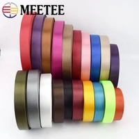meetee 8meters 25mm high quality nylon webbing band herringbone pattern lace tape ribbon diy bag strap sewing belt accessories