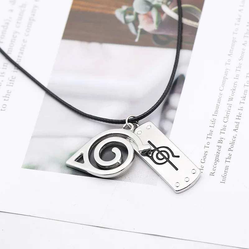 20pcs Anime Necklace Cosplay Akatsuki Organization Red Cloud Sign Hokage Tsunade Uzumaki Pendant Necklace Wholesale