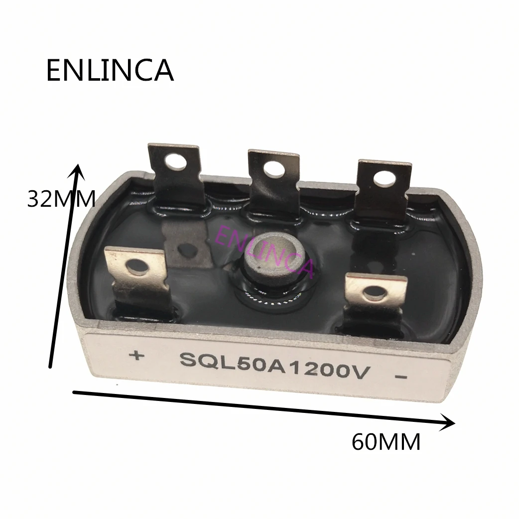 Оригинальный 50A 1200V Алюминиевый металлический чехол 3 фазы диодный мост