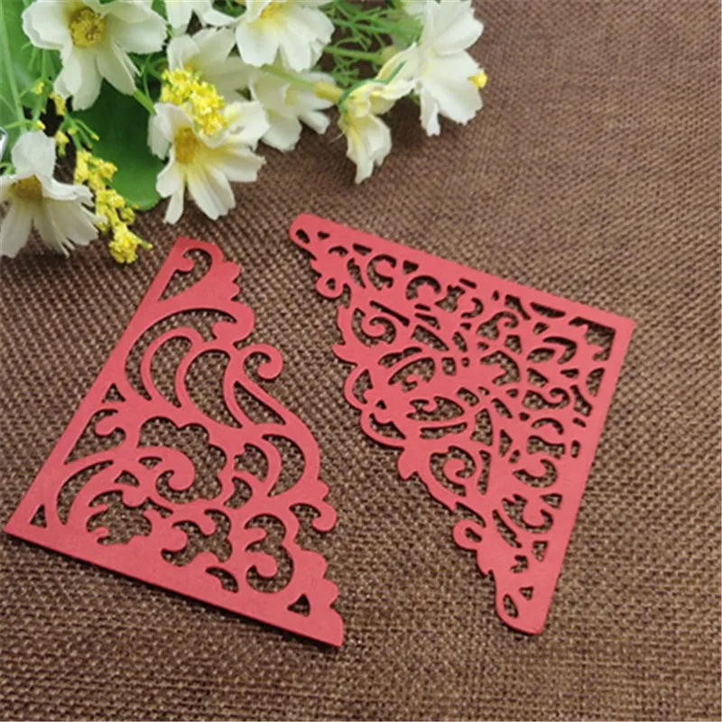 Маленькая Цветочная рамка кружевные металлические режущие штампы трафареты для
